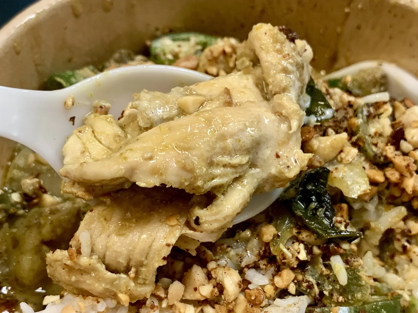 Stir-fry dish with cashew nuts from Super Thai food truck